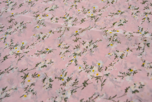 Georgette Floral Print - Pink Mist